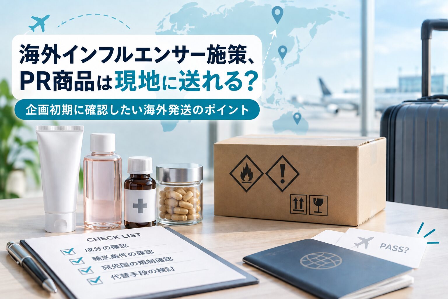 海外インフルエンサー施策、PR商品は現地に送れる？